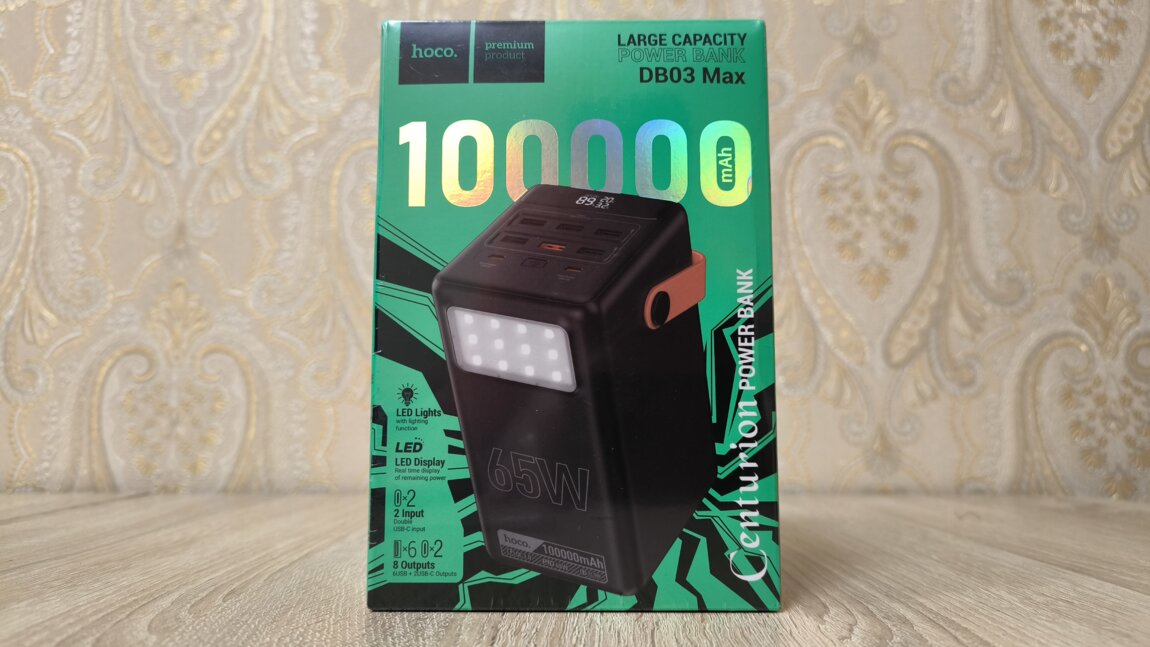 Обзор и тест Hoco 100000mah 65w DB03 Max